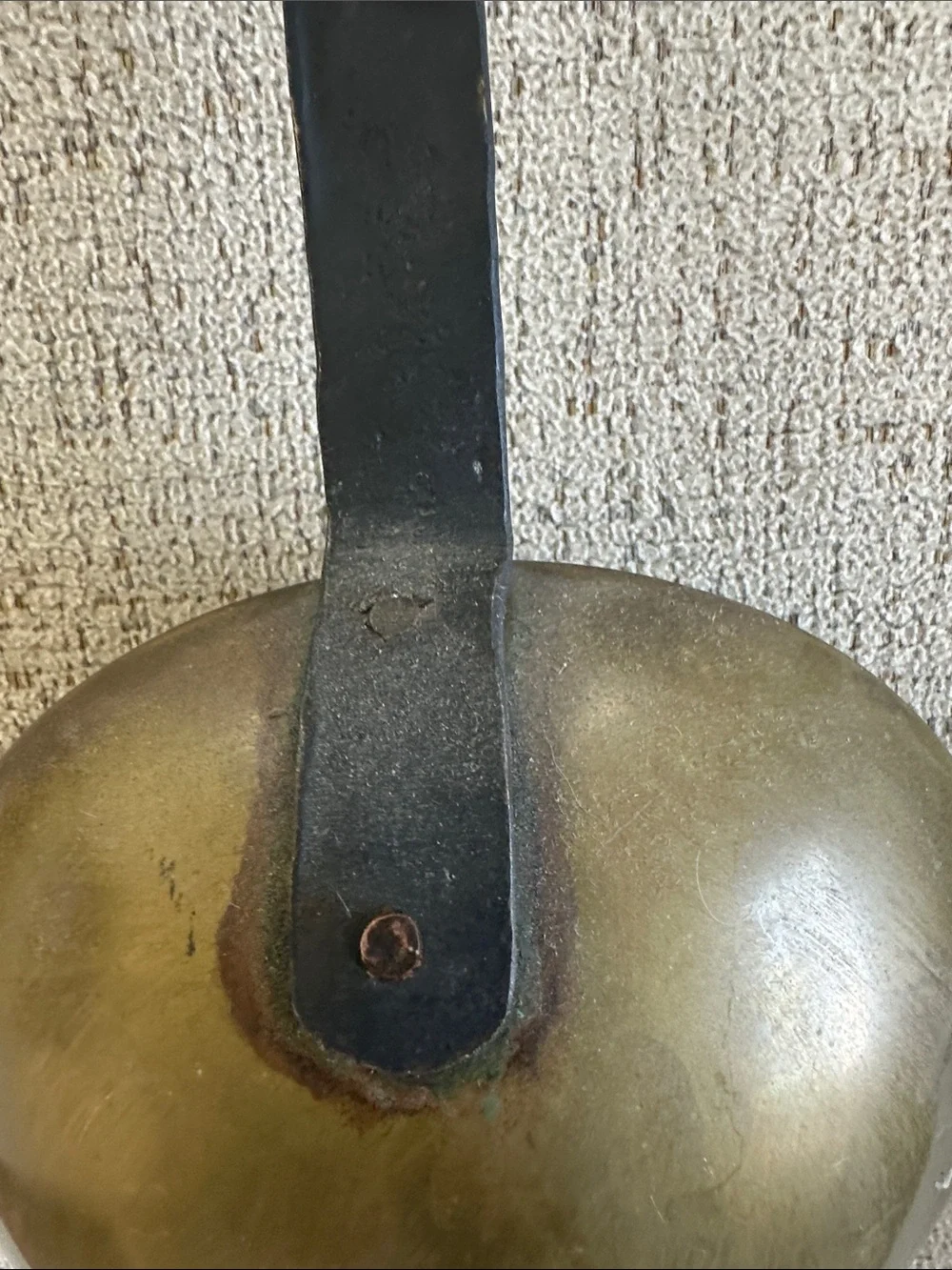 Authentic 19th Century Hand-Forged Brass & Iron Hearth Utensil Set